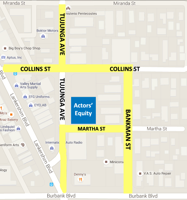 A map of the designated parking areas.