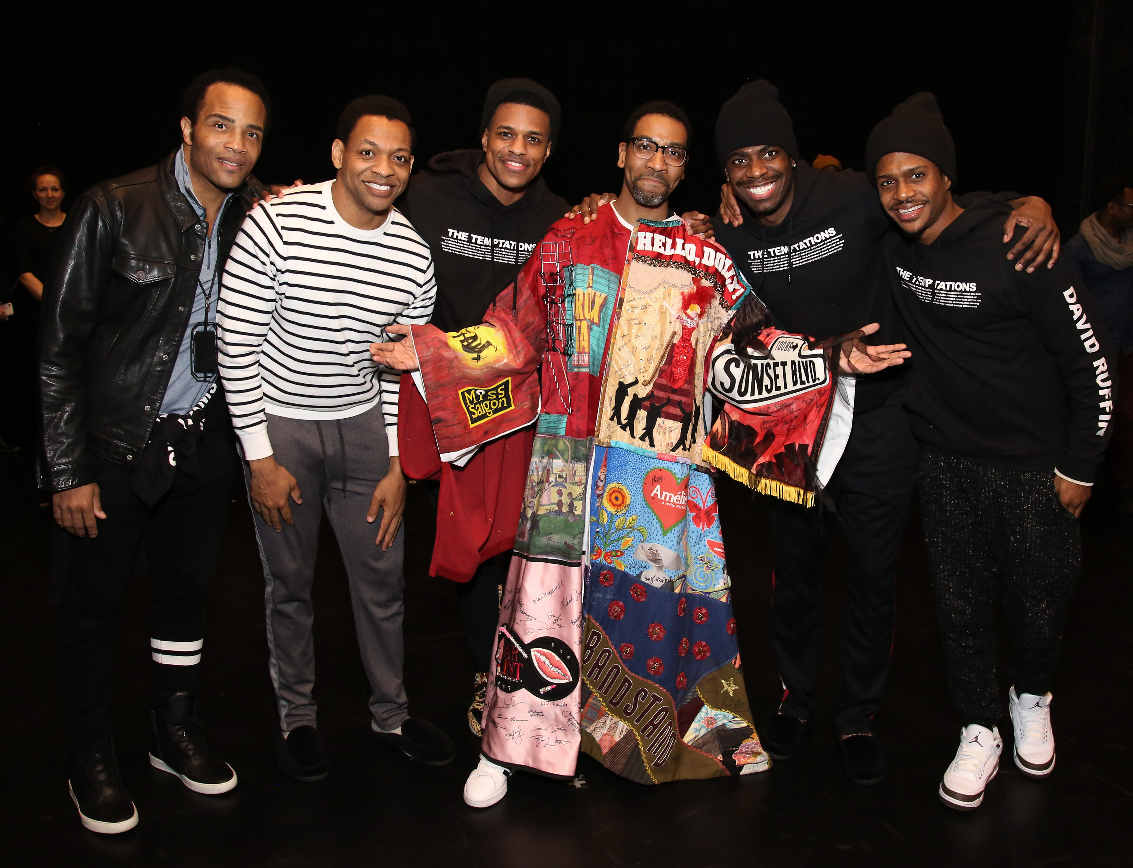 James Harkness, Derrick Baskin, Jeremy Pope, Cornelious, Jawan M. Jackson and Ephraim Sykes. Photo by Walter McBride.