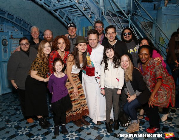 Manoel Felciano with fellow cast members of Amelie.