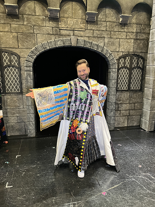 Michael Fatica poses in the Robe. Photo by Jeffrey Bateman.