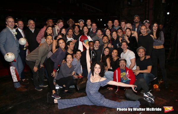 Catherine Ricafort with fellow cast members of Miss Saigon.